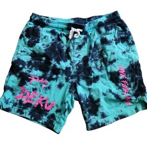 Men's Tie-Dye Shorts - Blue and Pink
